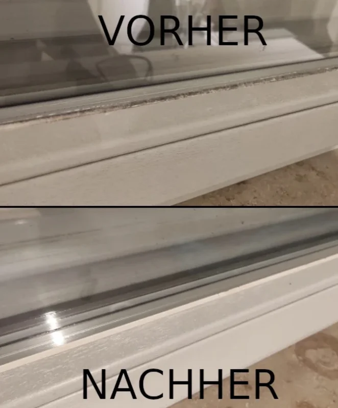 Beschädigte oder verschmutzte Fensterfuge vor der Sanierung in der Ostschweiz